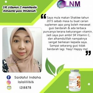 testimoni vitamin c shaklee gusi berdarah