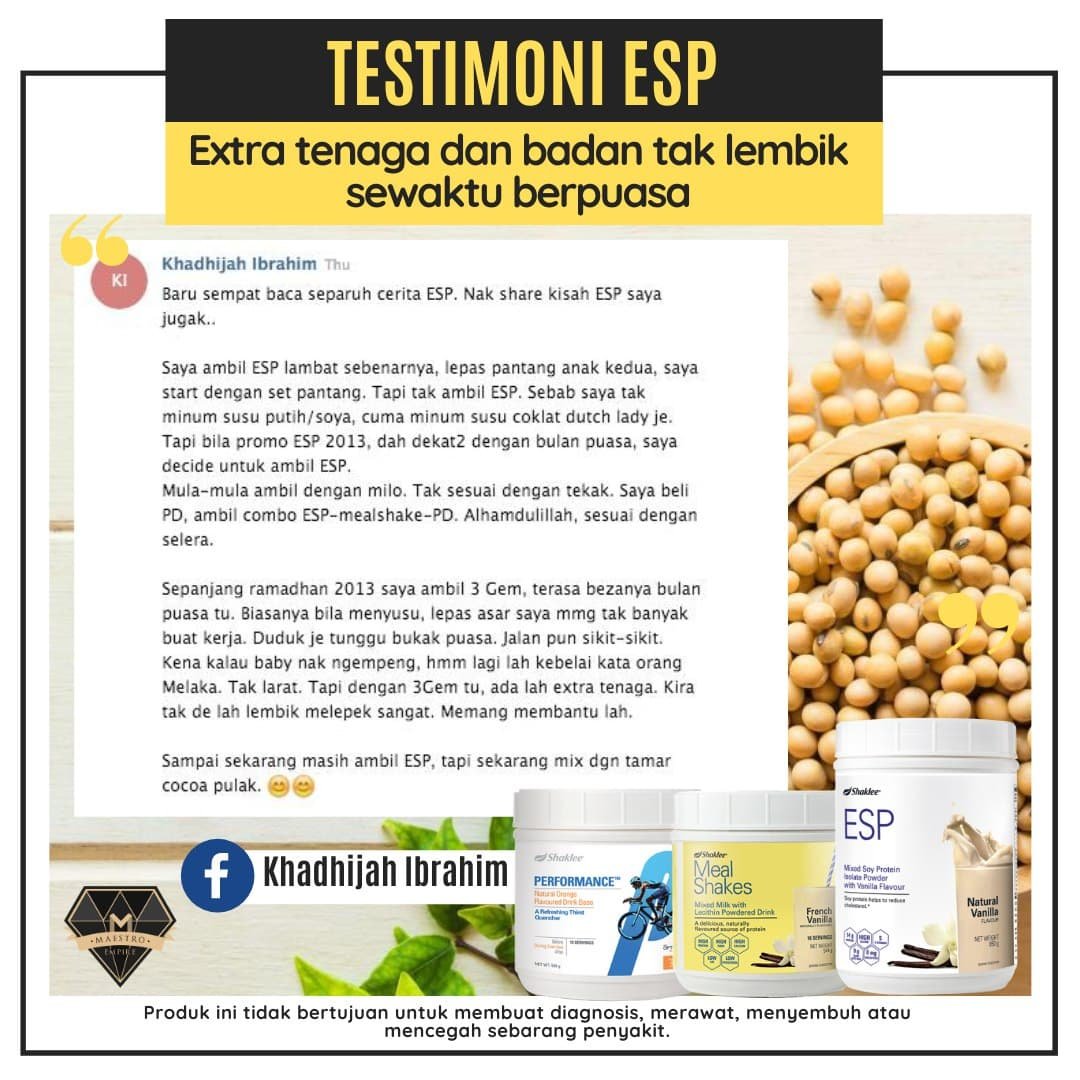 Testimoni Set Menyusu Shaklee susu badan meriah masa puasa