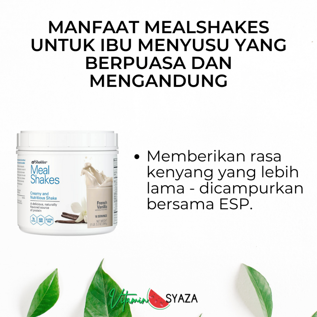 vitaminsyaza.com fungsi manfaat mealshakes shaklee untuk ibu berpuasa menyusu anak mengandung hamil set puasa Shaklee